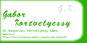 gabor kortvelyessy business card